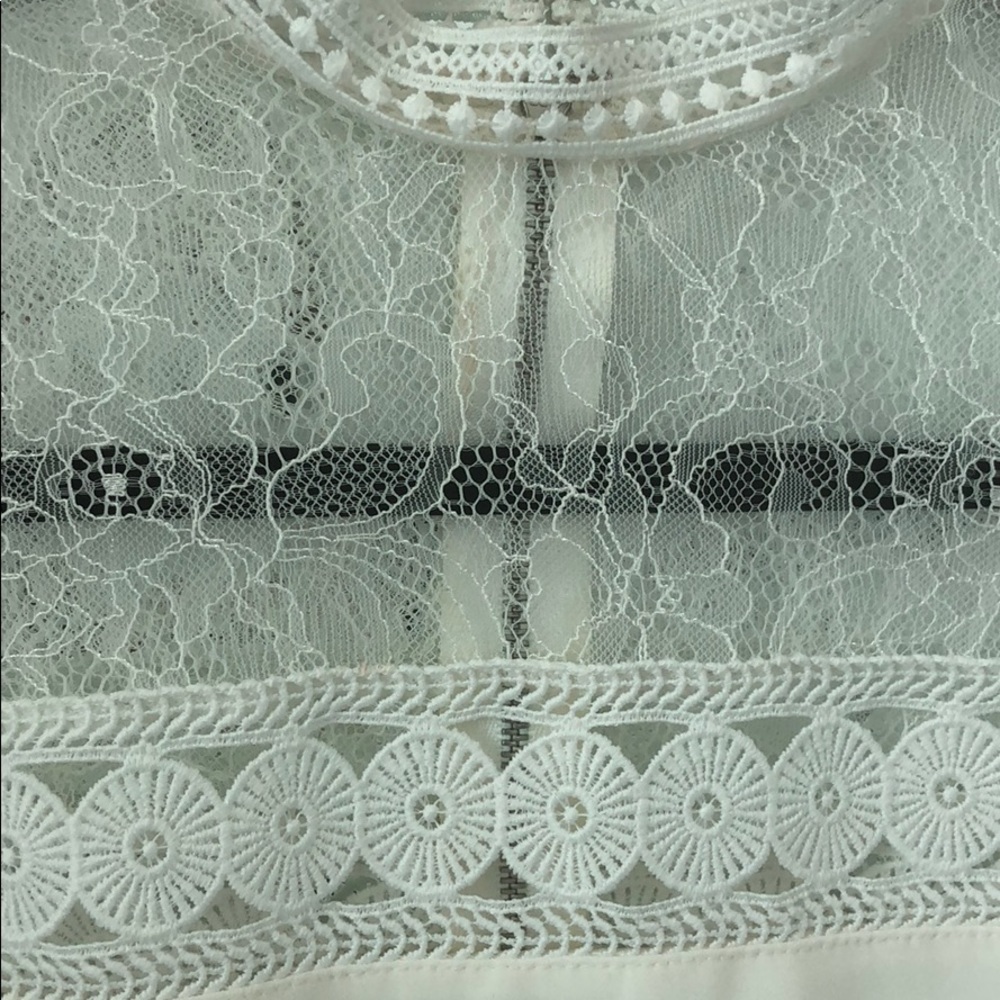 Lace Ruffle High Neck Dress - Picture 3 of 6